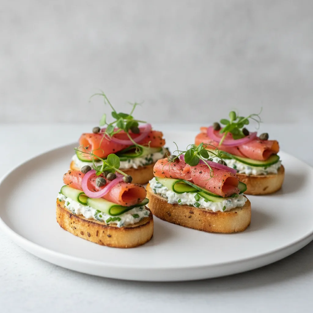Smoked Salmon Mini Toasts Smoked Salmon Mini Toasts