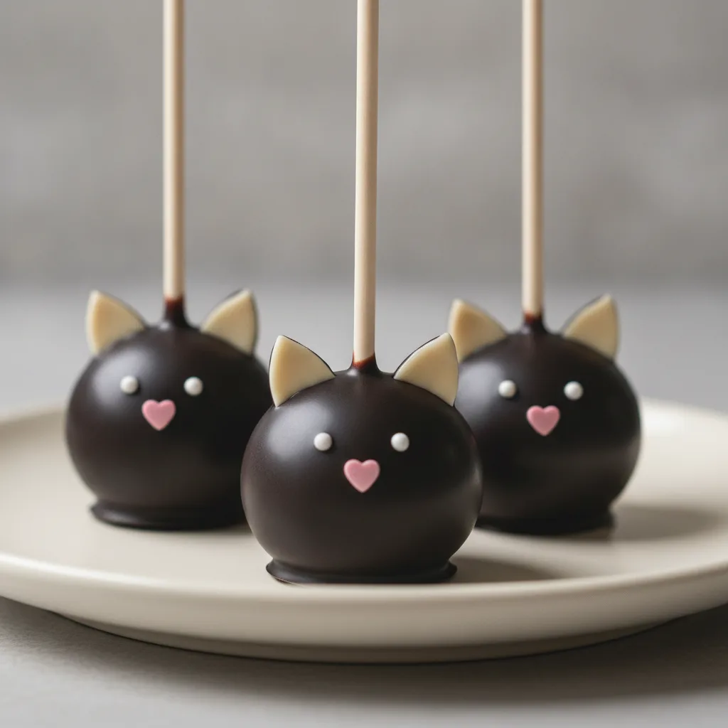 Vanilla Black Cat Cake Pops Vanilla Black Cat Cake Pops