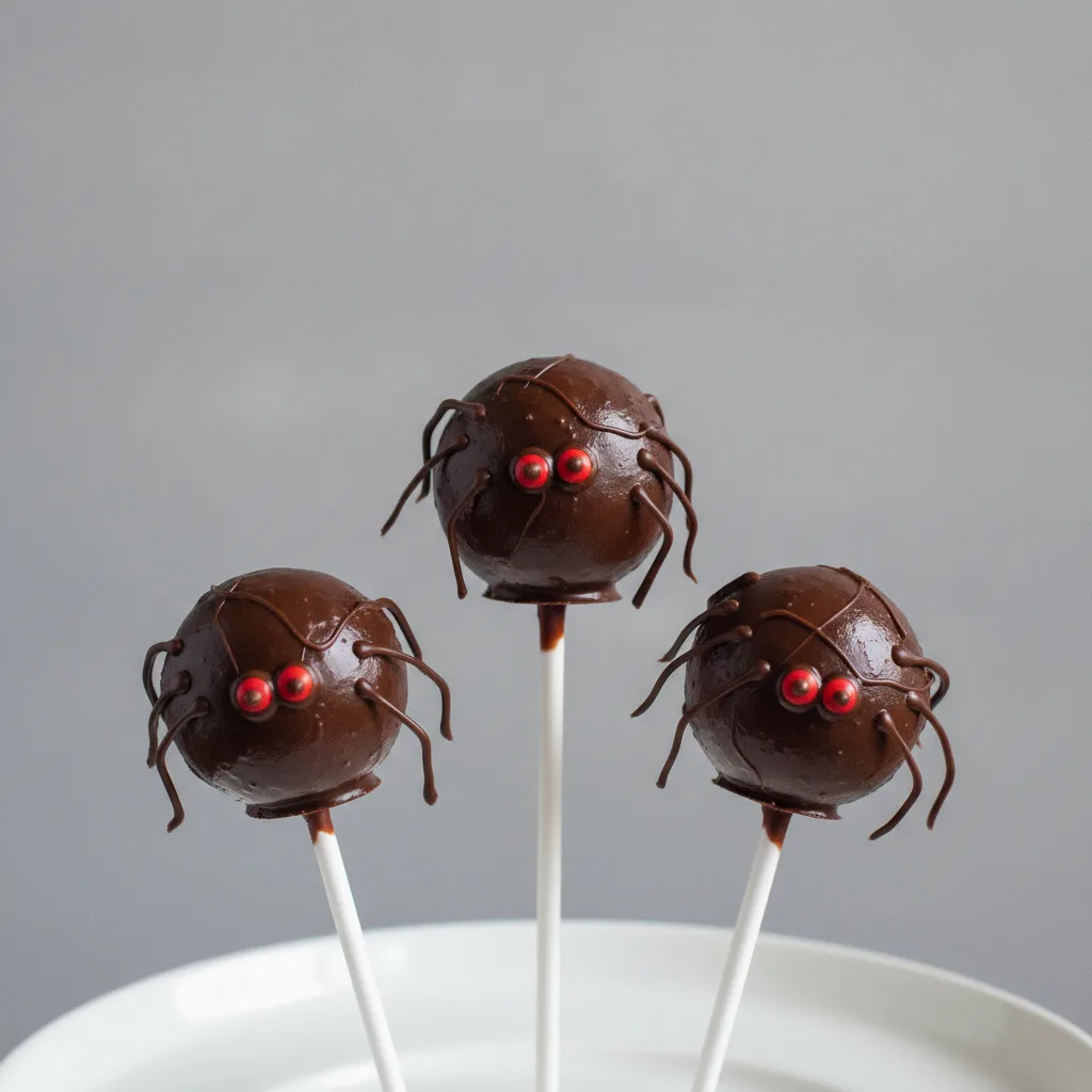 Chocolate Spider Cake Pops Chocolate Spider Cake Pops