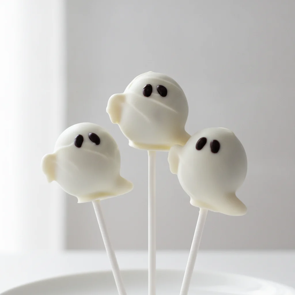 Spooky Ghost Chocolate Cake Pops Spooky Ghost Chocolate Cake Pops