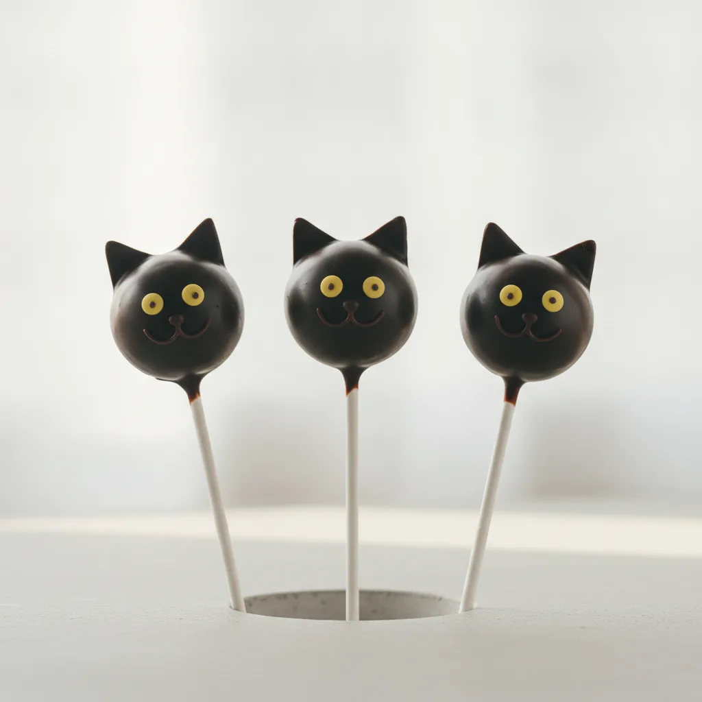 Chocolate Black Cat Cake Pops Chocolate Black Cat Cake Pops