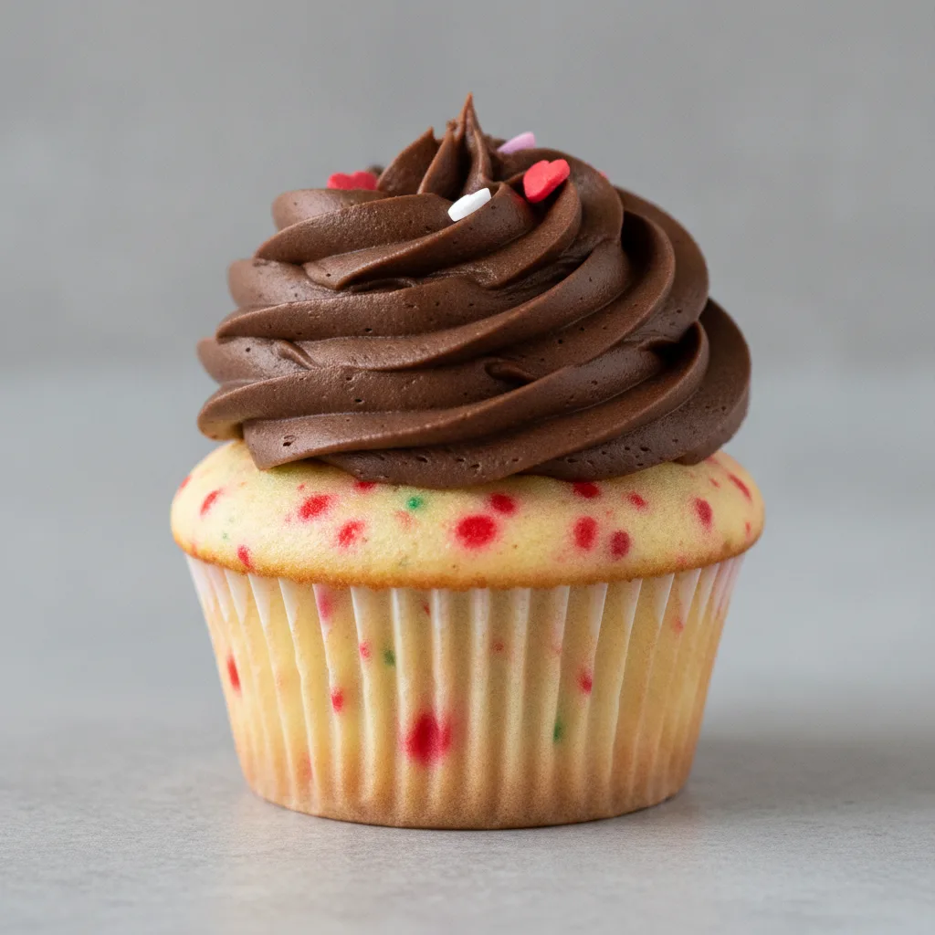 Funfetti and Chocolate Valentine Cupcake Funfetti and Chocolate Valentine Cupcake