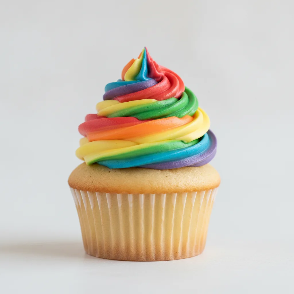 Vegan and Gluten Free PRIDE Vanilla Cupcake Vegan and Gluten Free PRIDE Vanilla Cupcake