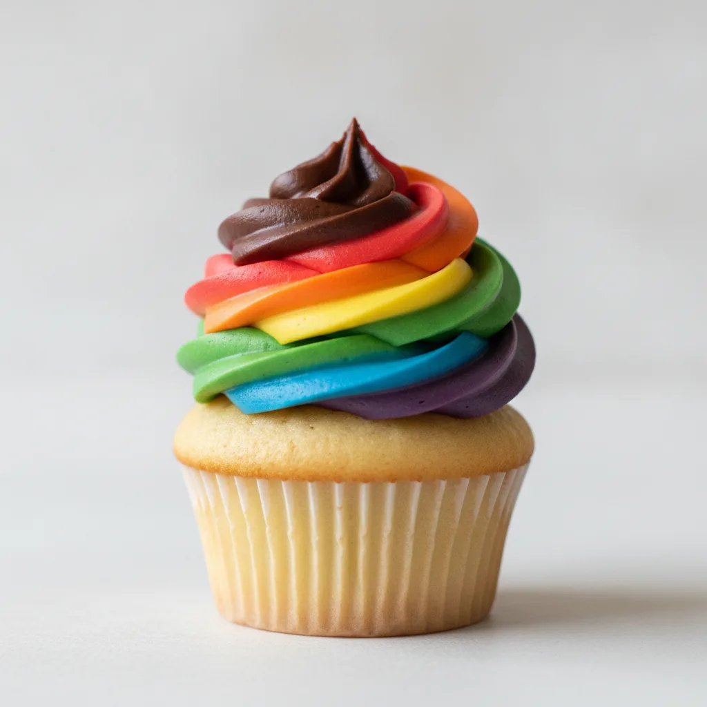 Vegan and Gluten Free Chocolate PRIDE Cupcake Vegan and Gluten Free Chocolate PRIDE Cupcake