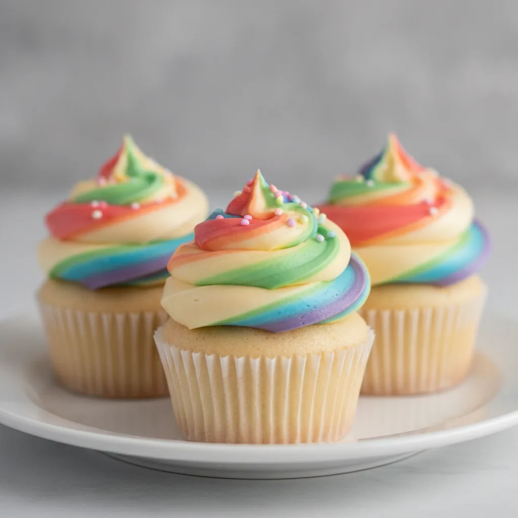 Gluten Free Vanilla PRIDE Cupcakes Gluten Free Vanilla PRIDE Cupcakes