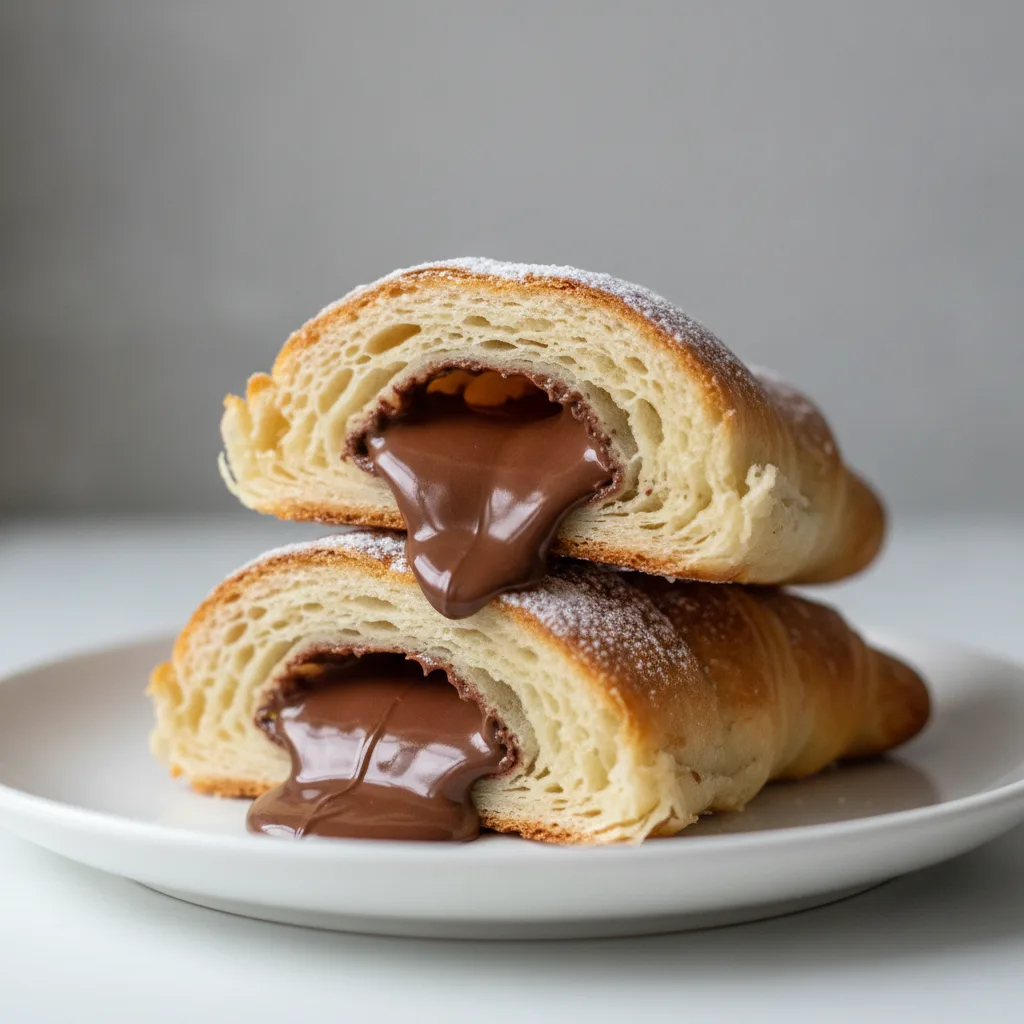 Nutella Stuffed Croissants Nutella Stuffed Croissants