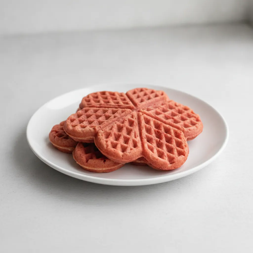 Strawberry Valentine's Waffles Strawberry Valentine's Waffles