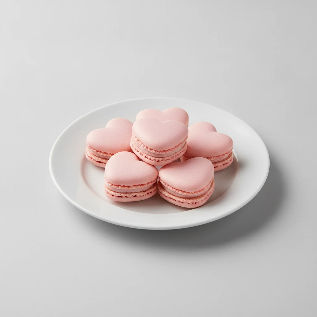 Heart Shaped Pink Macarons Heart Shaped Pink Macarons