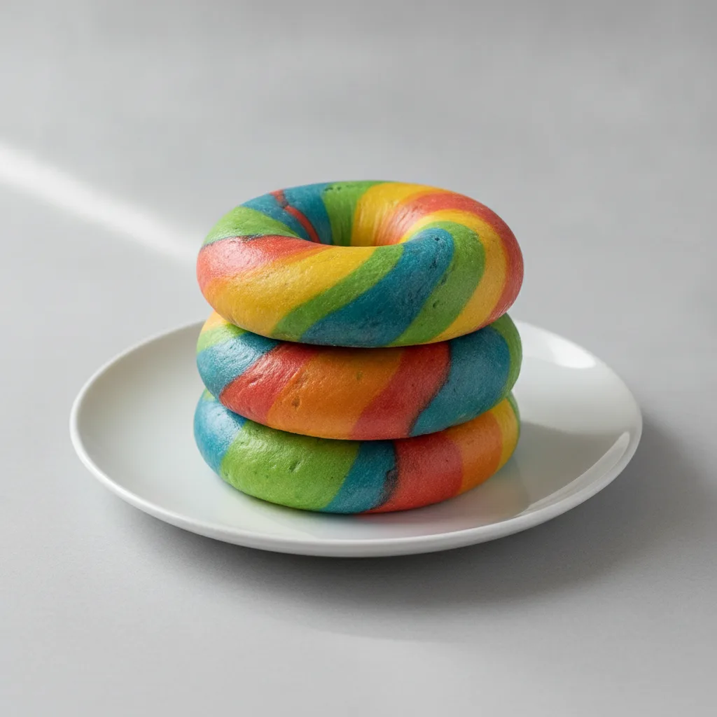 Rainbow bagels Rainbow bagels