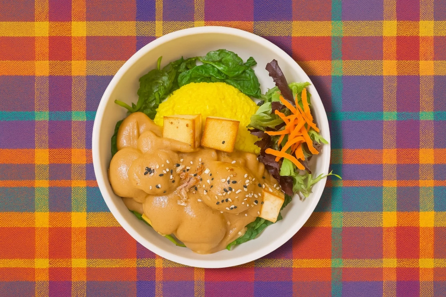 Bang Bang Peanut Tofu Bowl - Turmeric Rice
