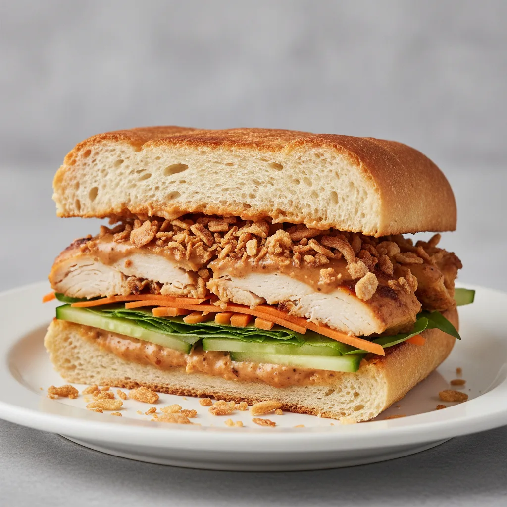 Spicy Chicken Thai Crunch Sandwich Spicy Chicken Thai Crunch Sandwich