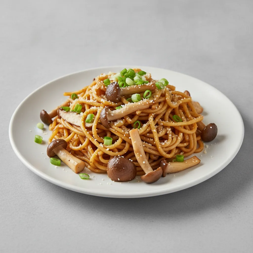 Garlic Noodles - with Mushroom Medley Garlic Noodles - with Mushroom Medley
