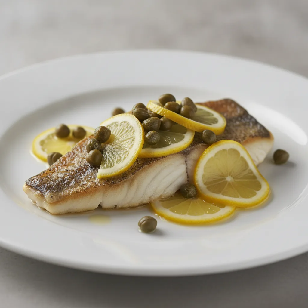 Branzino with Lemon Capers (5oz) Branzino with Lemon Capers (5oz)