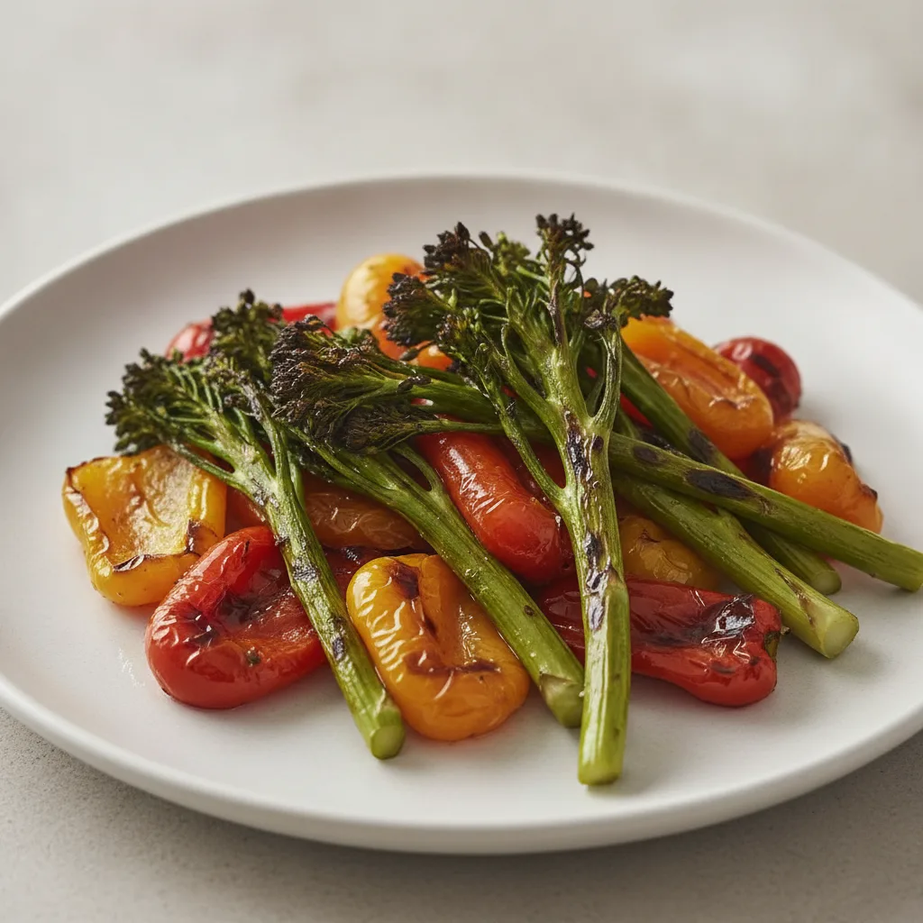 Charred Broccolini and Roasted Baby Sweet Peppers Charred Broccolini and Roasted Baby Sweet Peppers
