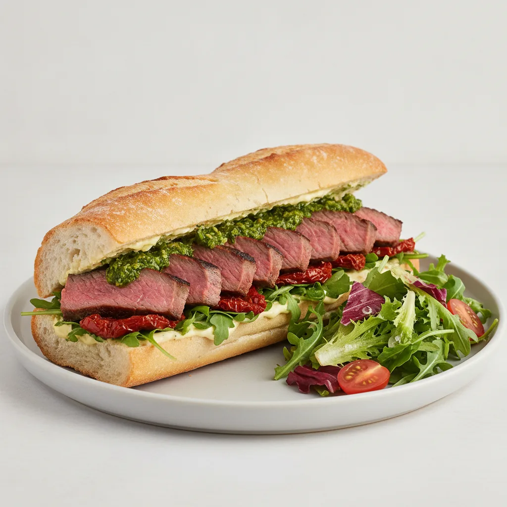 Steak Sandwich (with Mixed Greens Salad) Steak Sandwich (with Mixed Greens Salad)