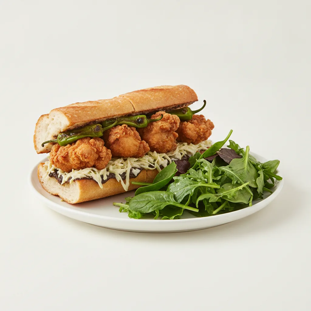 Chicken Karaage Sandwich (with Mixed Greens Salad) Chicken Karaage Sandwich (with Mixed Greens Salad)