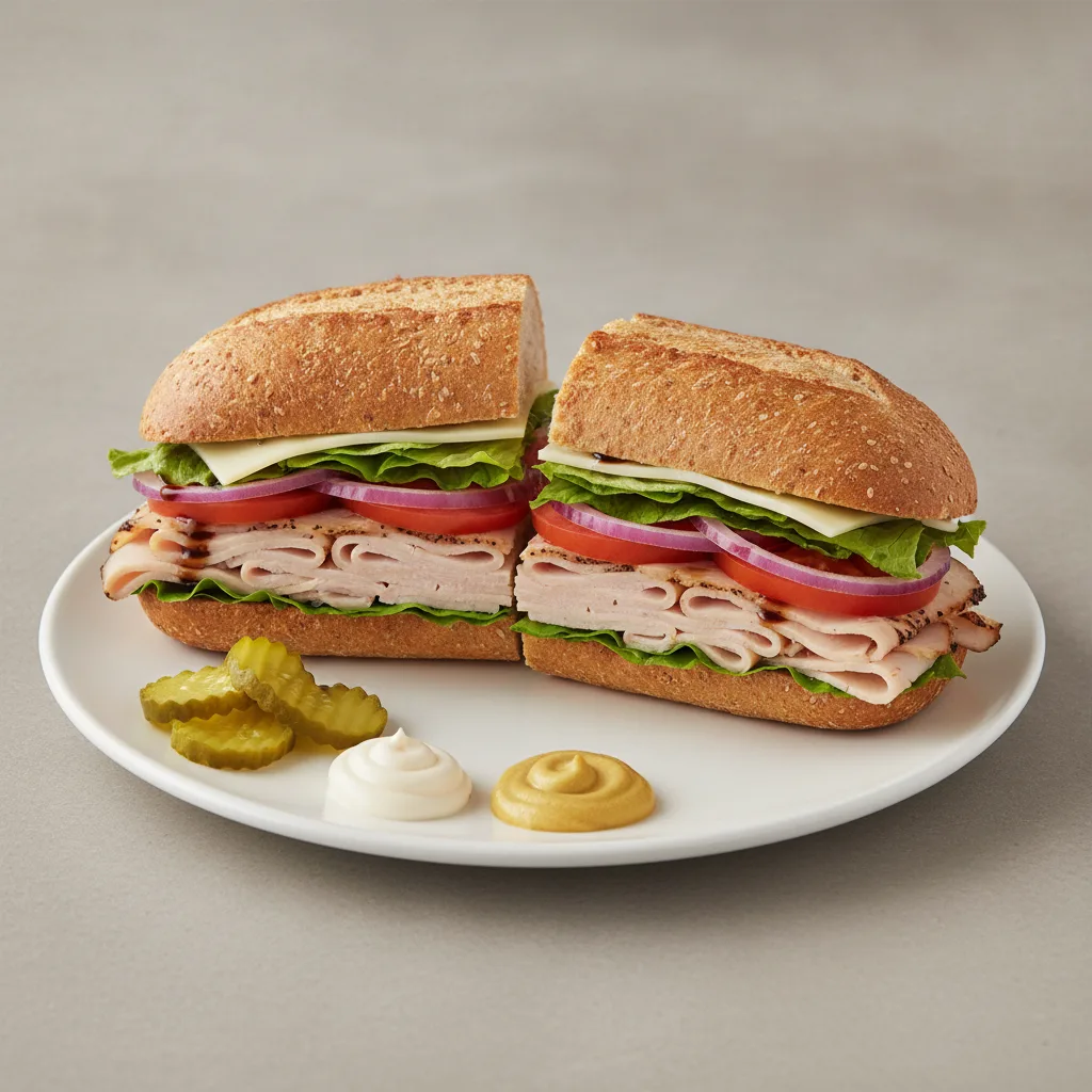 Standard Sub: Smoked Turkey on Wheat Bread
