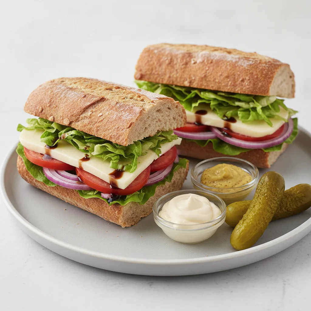 Standard Sub: Veggie on Wheat Bread