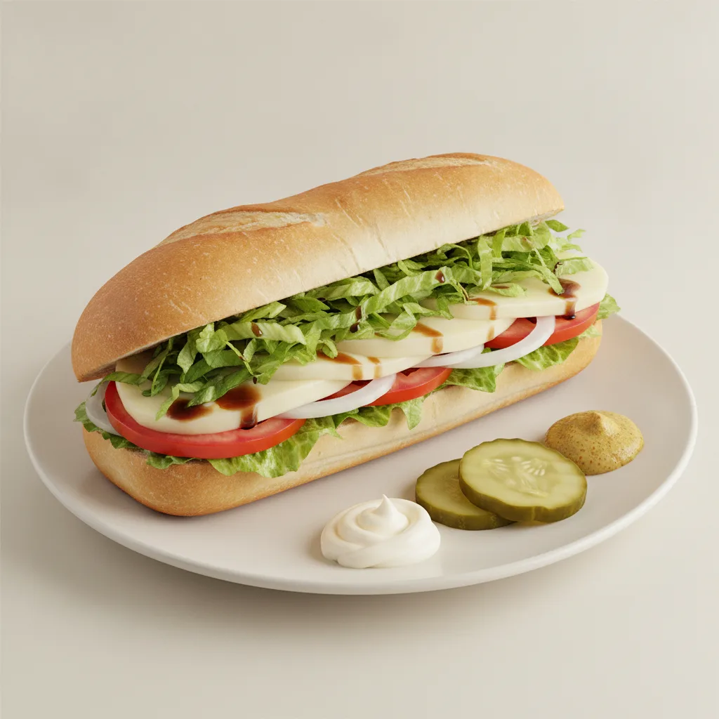 Standard Sub: Veggie on White Bread