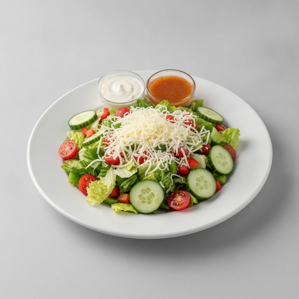 Chopped Catering Salad with Ranch Dressing and Italian Dressing