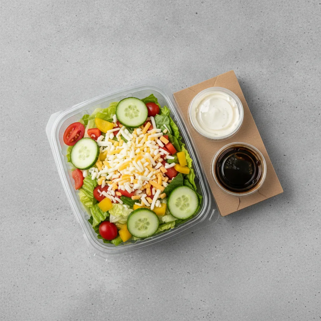 Chopped Catering Salad with Ranch Dressing and Balsamic Vinaigrette