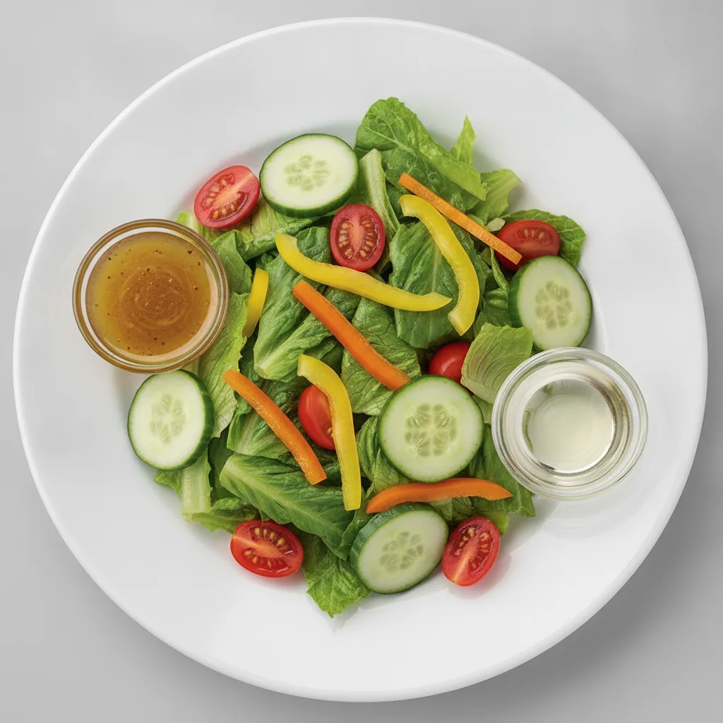 Classic Catering Salad with Oil and Vinegar and Italian Dressing