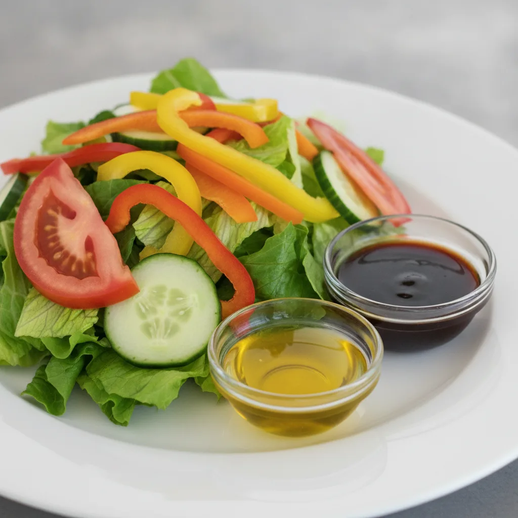 Classic Catering Salad with Oil and Vinegar and Balsamic Vinaigrette