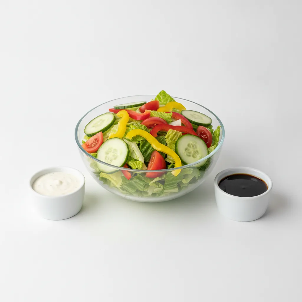 Classic Catering Salad with Ranch Dressing and Balsamic Vinaigrette