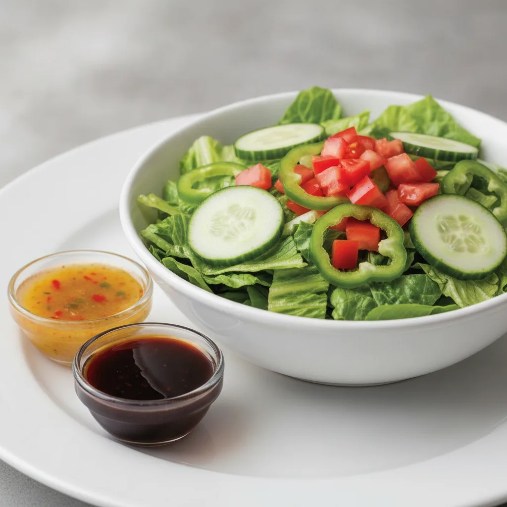 Classic Catering Salad with Italian Dressing and Balsamic Vinaigrette