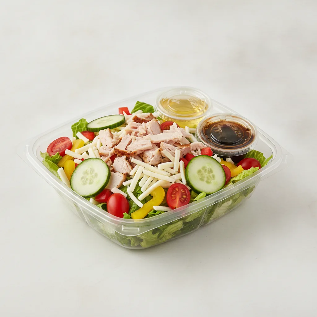 Chopped Deluxe Catering Salad - Turkey with Oil and Vinegar and Balsamic Vinaigrette