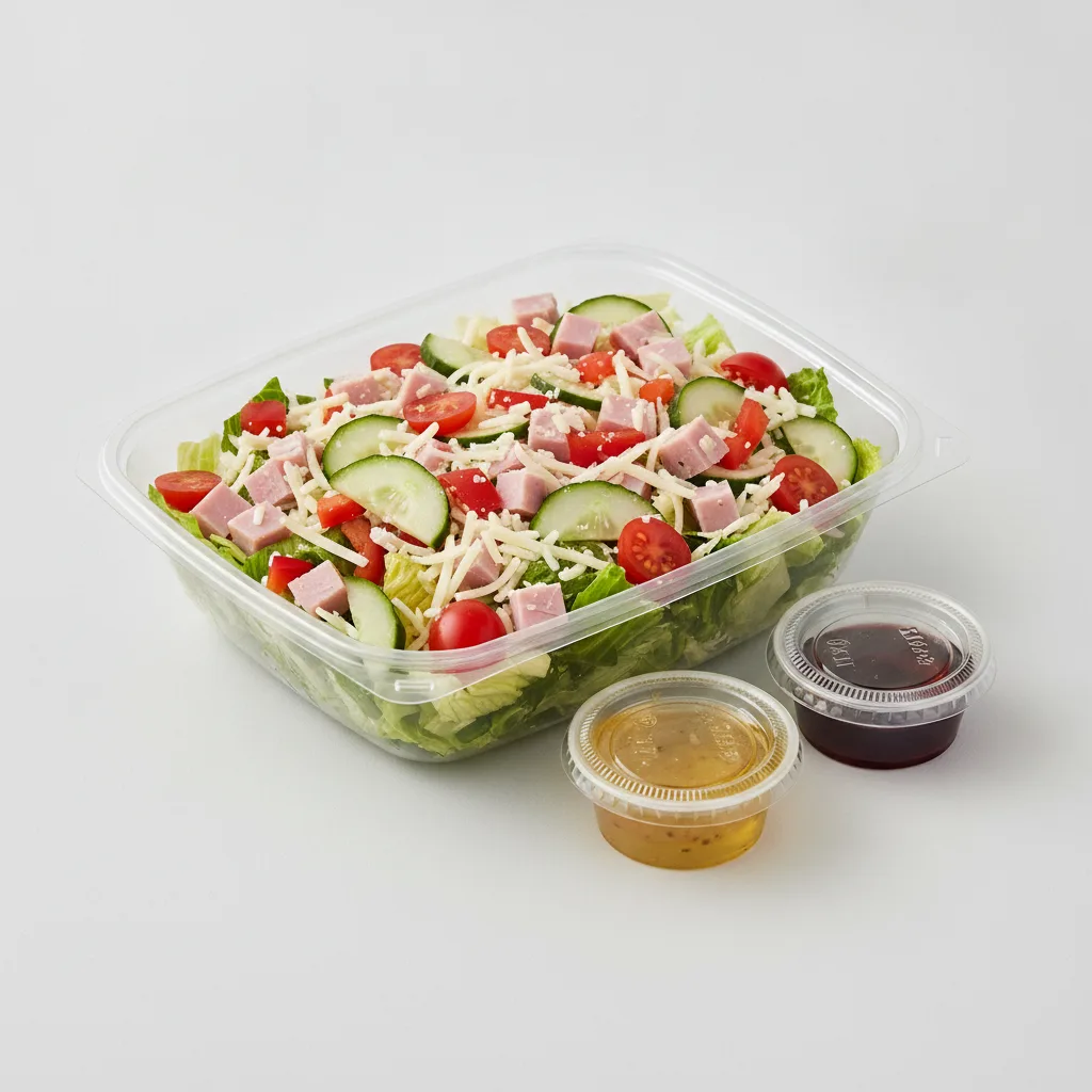 Chopped Deluxe Catering Salad - Ham with Oil and Vinegar and Italian Dressing