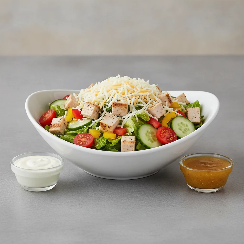 Chopped Deluxe Catering Salad - Grilled Chicken with Ranch Dressing and Italian Dressing