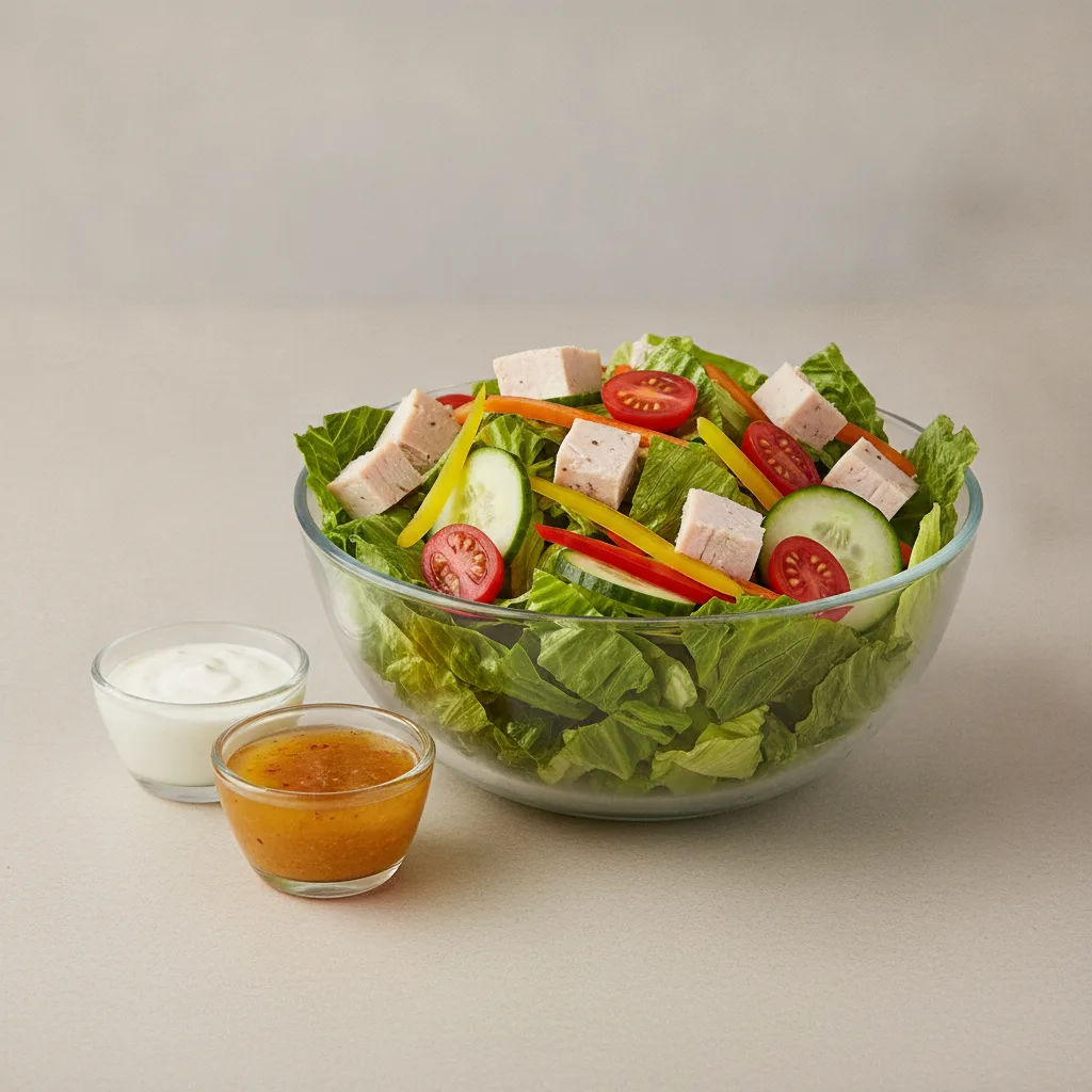 Classic Deluxe Catering Salad - Turkey with Ranch Dressing and Italian Dressing