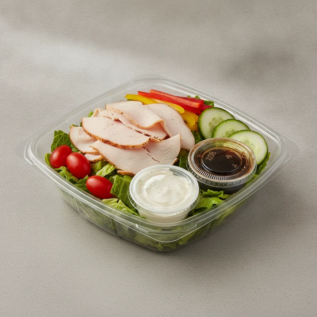 Classic Deluxe Catering Salad - Turkey with Ranch Dressing and Balsamic Vinaigrette