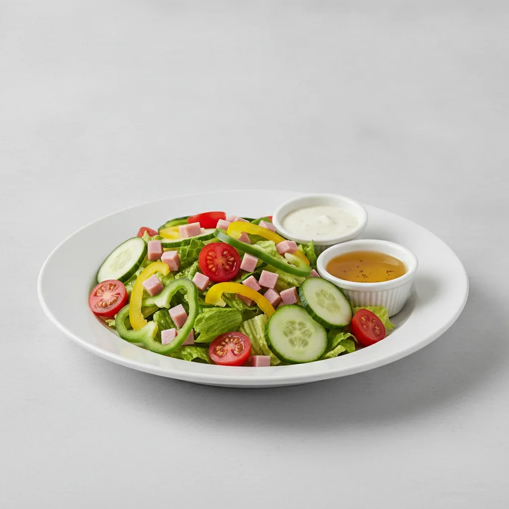 Classic Deluxe Catering Salad - Ham with Oil and Vinegar and Ranch Dressing