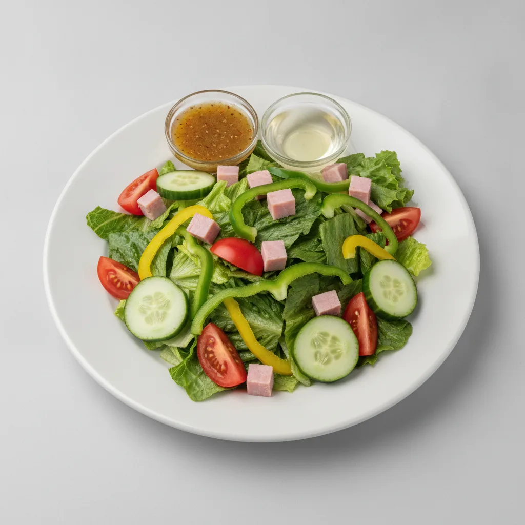 Classic Deluxe Catering Salad - Ham with Oil and Vinegar and Italian Dressing