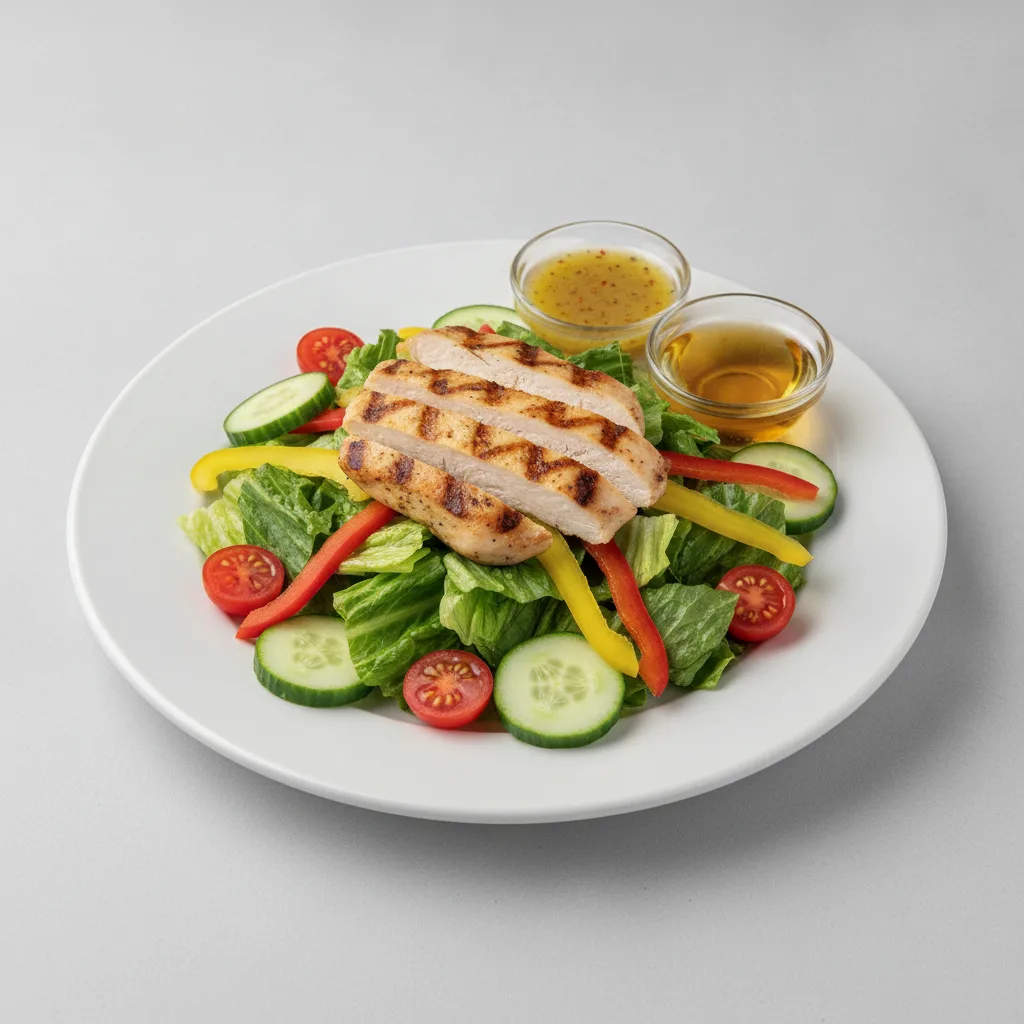 Classic Deluxe Catering Salad - Grilled Chicken with Oil and Vinegar and Italian Dressing