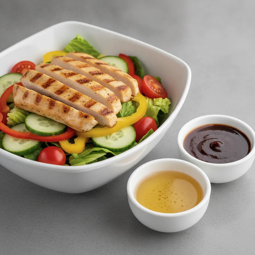 Classic Deluxe Catering Salad - Grilled Chicken with Oil and Vinegar and Balsamic Vinaigrette