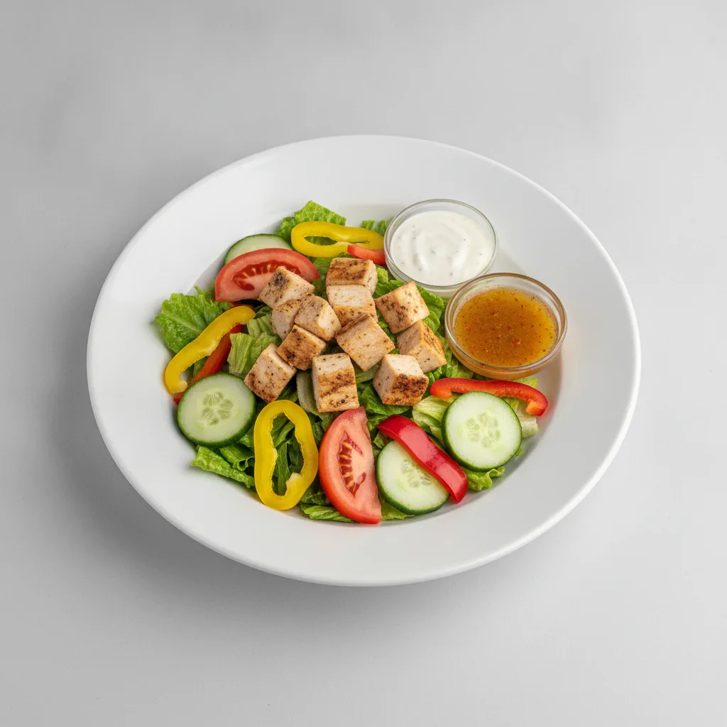Classic Deluxe Catering Salad - Grilled Chicken with Ranch Dressing and Italian Dressing