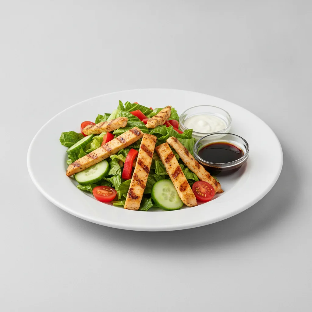 Classic Deluxe Catering Salad - Grilled Chicken with Ranch Dressing and Balsamic Vinaigrette