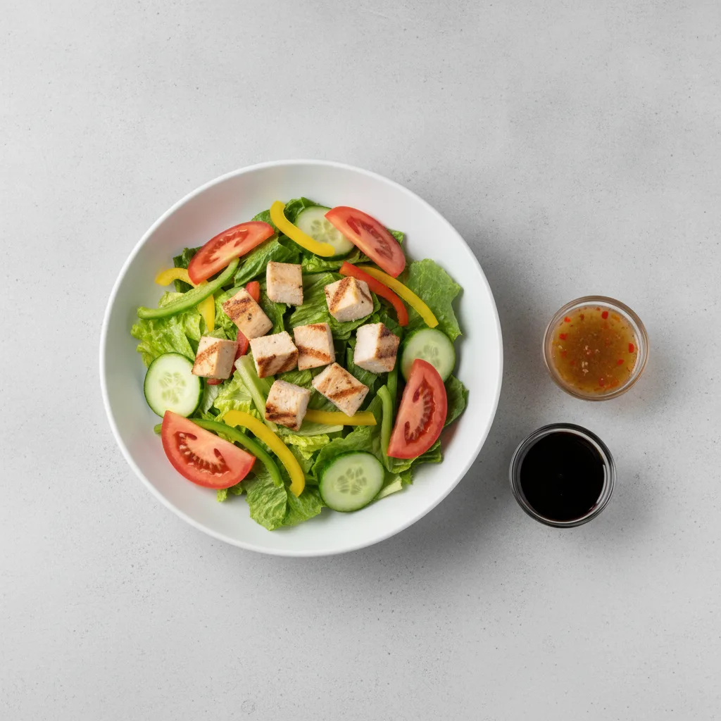 Classic Deluxe Catering Salad - Grilled Chicken with Italian Dressing and Balsamic Vinaigrette