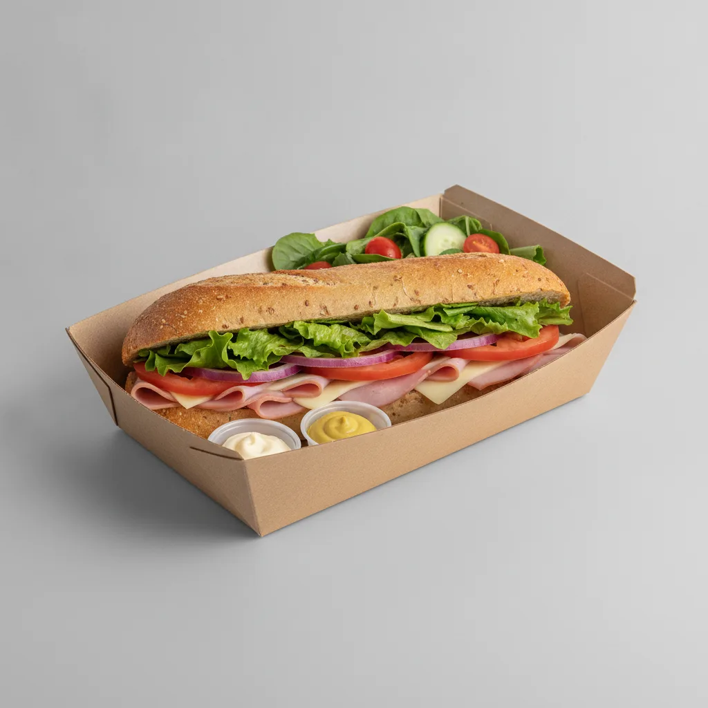 Standard Lieutenant Box Lunch - Honey Ham, Gluten Free Bread and Side Salad