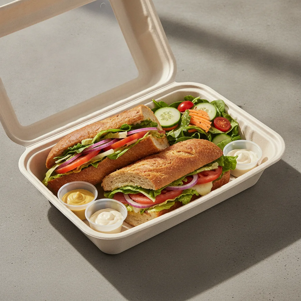 Standard Lieutenant Box Lunch - Veggie, Gluten Free Bread, Side Salad