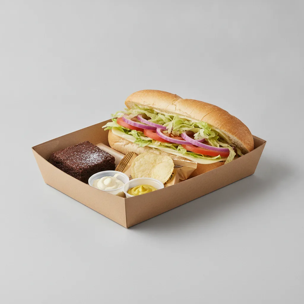 Deluxe Lieutenant Box Lunch - 8-in Italian, White Bread, Chips and Brownie