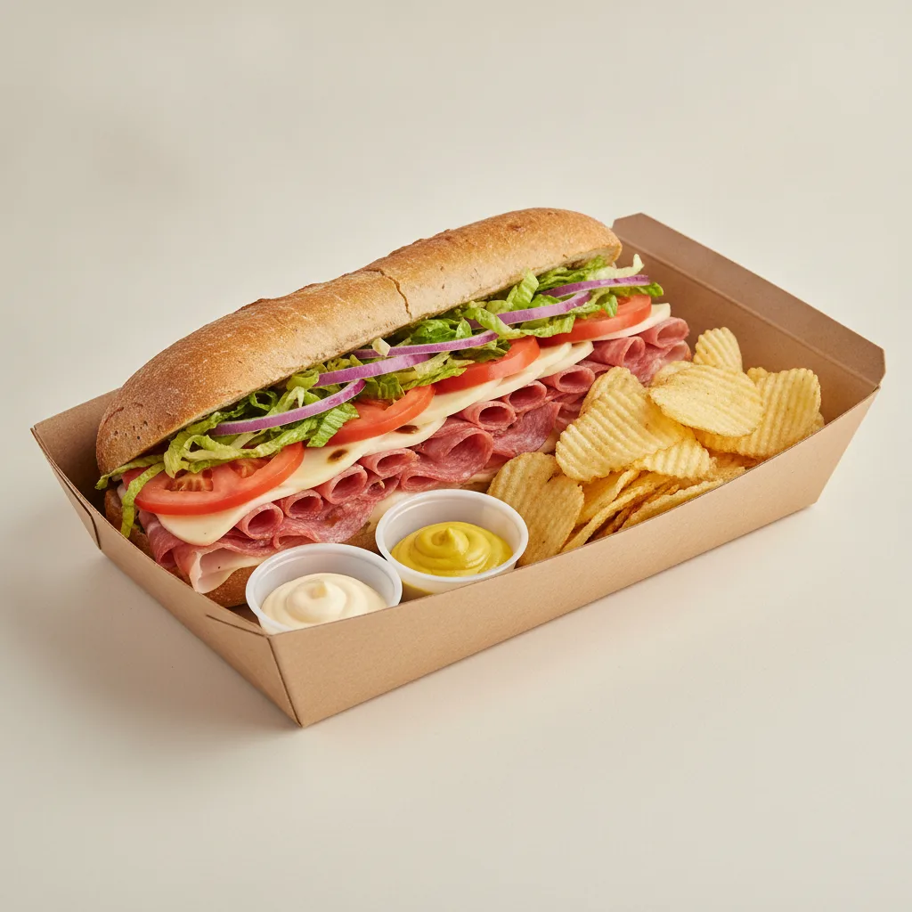 Deluxe Lieutenant Box Lunch - 8-in Italian, Gluten Free Bread and Chips