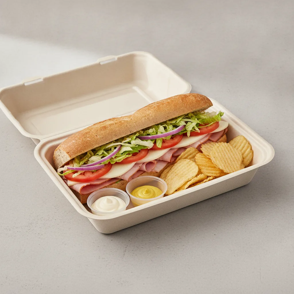 Deluxe Lieutenant Box Lunch -8-in Turkey, Ham, Gluten Free Bread and Chips