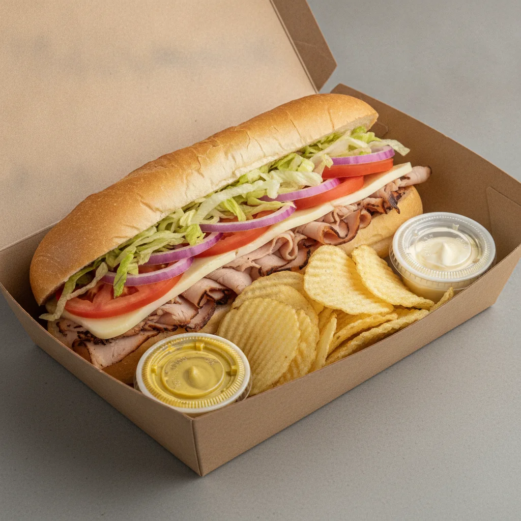 Standard Rookie Box Lunch - Smoked Turkey with White Bread and Chips