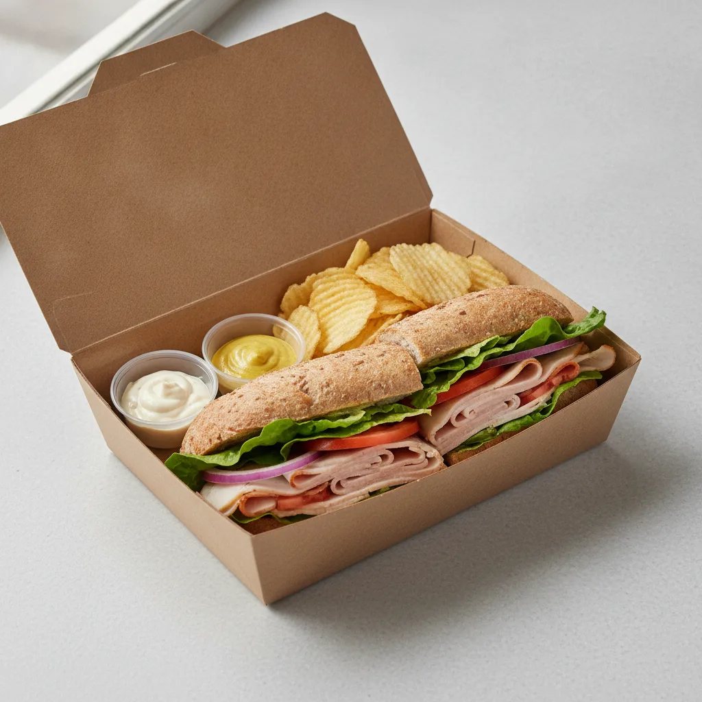 Standard Rookie Box Lunch - Smoked Turkey with Wheat Bread and Chips