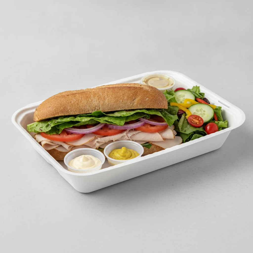 Standard Rookie Box Lunch - Smoked Turkey with Wheat Bread and Side Salad