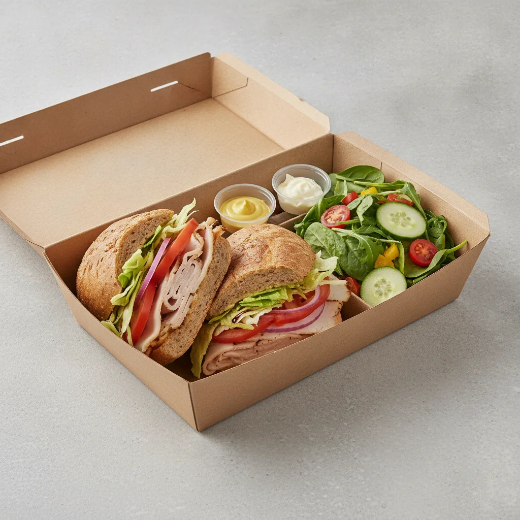 Standard Rookie Box Lunch - Smoked Turkey, Gluten Free Bread and Side Salad